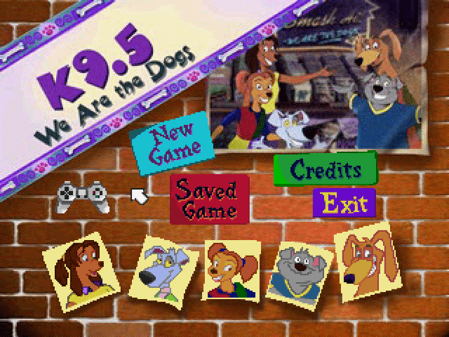 K9.5: Live in Airedale title screen for Playstation